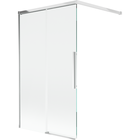 Mexen Rox Badewannen-Paneel, 2-flügelig, verschiebbar, 140 x 150 cm, transparent, Chrom - 8C9-140-003-01-00