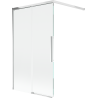 Mexen Rox Badewannen-Paneel, 2-flügelig, verschiebbar, 140 x 150 cm, transparent, Chrom - 8C9-140-003-01-00