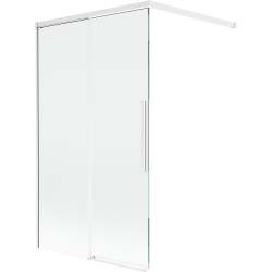 Mexen Rox Duschabtrennung 2-flügelig verschiebbar 100 x 150 cm, transparent, weiß - 8C9-100-003-20-00