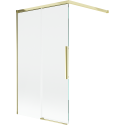Mexen Rox Wannenfaltwand 2-flügelig verschiebbar 100 x 150 cm, transparent, gold - 8C9-100-003-50-00