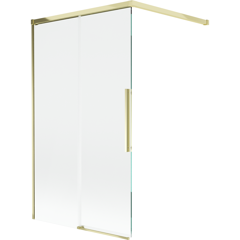 Mexen Rox Wannenfaltwand 2-flügelig verschiebbar 100 x 150 cm, transparent, gold - 8C9-100-003-50-00