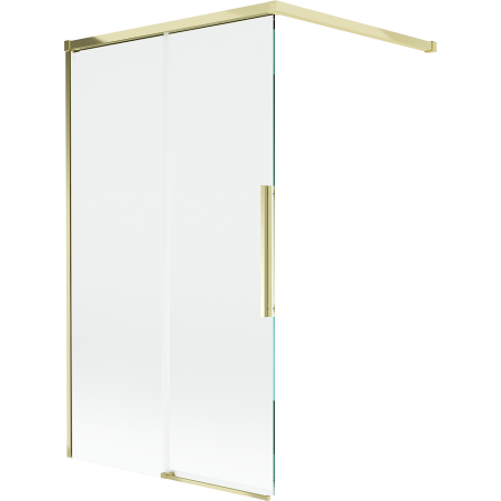 Mexen Rox Wannenfaltwand 2-flügelig verschiebbar 100 x 150 cm, transparent, gold - 8C9-100-003-50-00