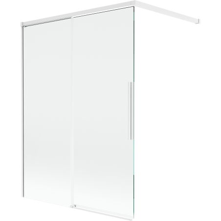 Mexen Rox Badewannen-Halbrund 2-flügelige Schiebetür 120 x 150 cm, transparent, weiß - 8C9-120-003-20-00