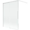 Mexen Rox Badewannen-Halbrund 2-flügelige Schiebetür 120 x 150 cm, transparent, weiß - 8C9-120-003-20-00