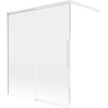 Mexen Rox Badewannenfaltwand 2-flügelig, verschiebbar, 140 x 150 cm, transparent, weiß - 8C9-140-003-20-00