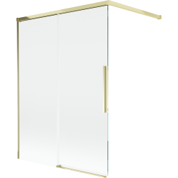 Mexen Rox Badewannenabtrennung 2-flügelig verschiebbar 120 x 150 cm, transparent, gold - 8C9-120-003-50-00