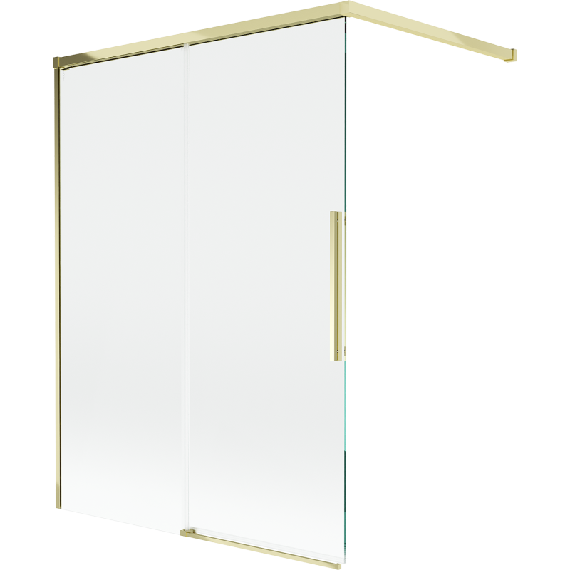 Mexen Rox Badewannenabtrennung 2-flügelig verschiebbar 120 x 150 cm, transparent, gold - 8C9-120-003-50-00