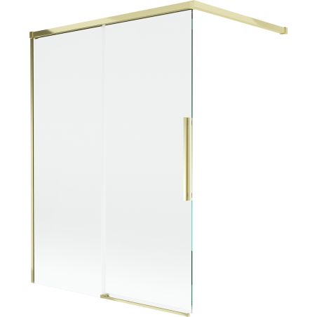 Mexen Rox Badewannenabtrennung 2-flügelig verschiebbar 120 x 150 cm, transparent, gold - 8C9-120-003-50-00