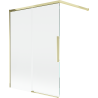 Mexen Rox Badewannenabtrennung 2-flügelig verschiebbar 120 x 150 cm, transparent, gold - 8C9-120-003-50-00