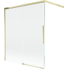 Mexen Rox Badewannenfaltwand 2-flügelig, 140 x 150 cm, transparent, gold - 8C9-140-003-50-00