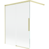 Mexen Rox Badewannenfaltwand 2-flügelig verschiebbar 120 x 150 cm, transparent, gold gebürstet - 8C9-120-003-55-00