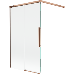 Mexen Rox Duschabtrennung 2-flügelig verschiebbar 100 x 150 cm, transparent, Roségold - 8C9-100-003-60-00