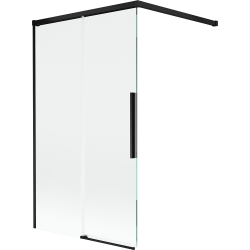 Mexen Rox Duschtrennwand 2-flügelig, verschiebbar 100 x 150 cm, transparent, schwarz - 8C9-100-003-70-00