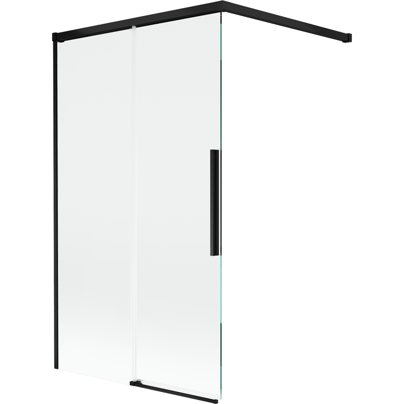 Mexen Rox Duschtrennwand 2-flügelig, verschiebbar 100 x 150 cm, transparent, schwarz - 8C9-100-003-70-00
