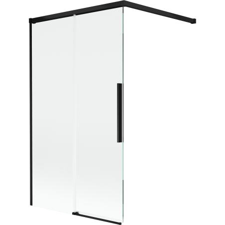 Mexen Rox Duschtrennwand 2-flügelig, verschiebbar 100 x 150 cm, transparent, schwarz - 8C9-100-003-70-00