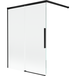 Mexen Rox Duschwand 2-teilig schiebbar 120 x 150 cm, transparent, schwarz - 8C9-120-003-70-00