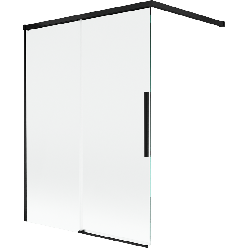 Mexen Rox Duschwand 2-teilig schiebbar 120 x 150 cm, transparent, schwarz - 8C9-120-003-70-00