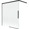 Mexen Rox Duschwand für die Badewanne, 2-flügelig, verschiebbar, 140 x 150 cm, transparent, schwarz - 8C9-140-003-70-00