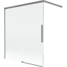 Mexen Rox Duschabtrennung 2-flügelig verschiebbar 120 x 150 cm, transparent, Gun Metal - 8C9-120-003-95-00