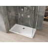 Mexen Omega 130 x 70 cm Schiebeduschkabine, transparent, Chrom + Flat Duschwanne - 825-130-070-01-00-4010