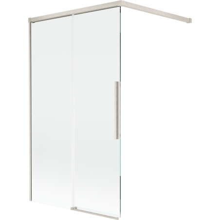 Mexen Rox Duschwand 2-flügelig verschiebbar 100 x 150 cm, transparent, gebürsteter Nickel - 8C9-100-003-97-00