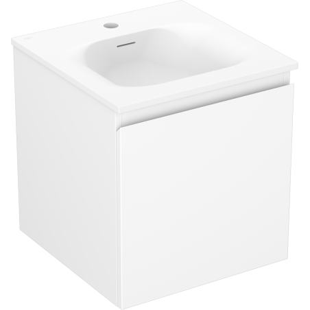 Mexen Orio Badschrank 45 cm mit Waschbecken Vela, 1 Schublade, weiß matt - 91A10-04547-1-BF01-W23M01