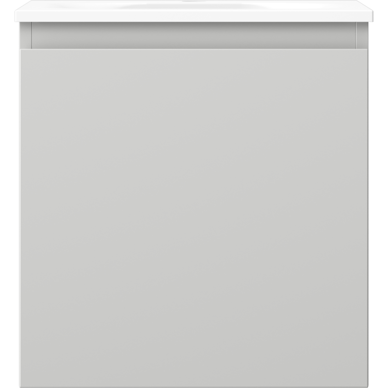 Mexen Orio Badezimmerschrank 45 cm mit Waschbecken Vela, 1 Schublade, graumatt/weißmatt - 91A10-04547-1-BF62-W23M01