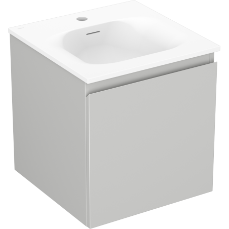 Mexen Orio Badezimmerschrank 45 cm mit Waschbecken Vela, 1 Schublade, graumatt/weißmatt - 91A10-04547-1-BF62-W23M01