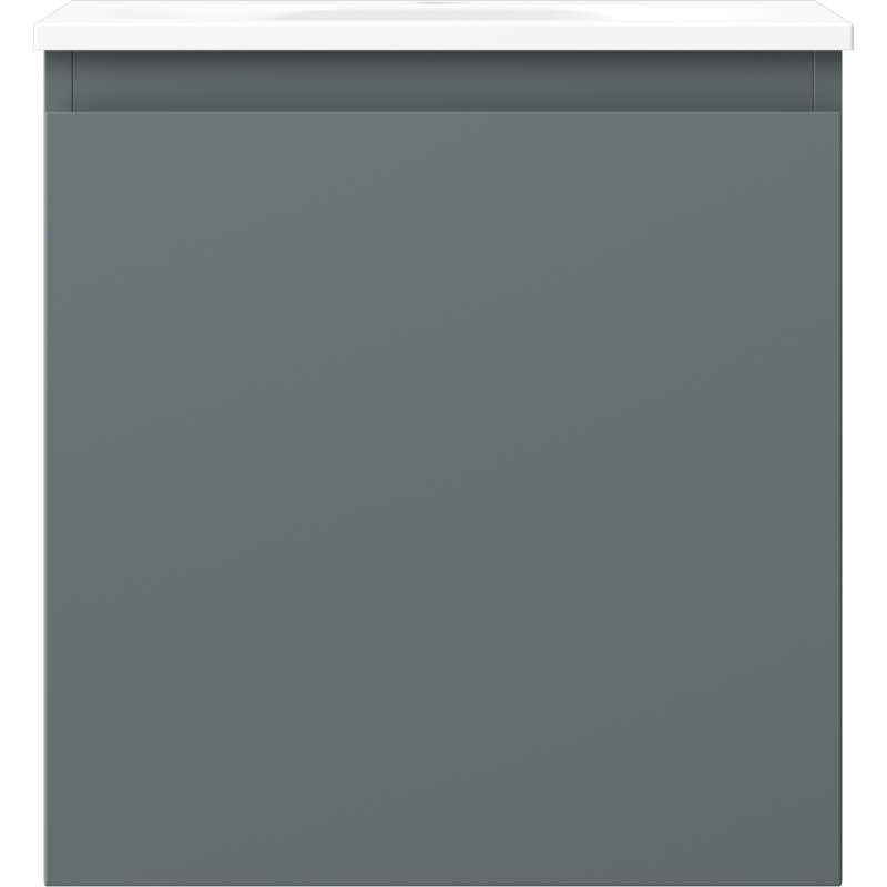 Mexen Orio Badezimmerschrank 45 cm mit Waschbecken Vela, 1 Schublade, Graphit Matt/Weiß Matt - 91A10-04547-1-BF66-W23M01