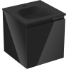 Mexen Orio Badezimmerschrank 45 cm mit Waschbecken Vela, 1 Schublade, schwarz glänzend/schwarz matt - 91A10-04547-1-BF70-W23M71