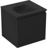 Mexen Orio Badezimmerschrank 50 cm mit Waschbecken Vela, 1 Schublade, Schwarz Matt - 91A10-05047-1-BF71-W23M71