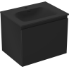 Mexen Orio Badezimmerschrank 60 cm mit Waschbecken Vela, 1 Schublade, schwarz matt - 91A10-06047-1-BF71-W23M71
