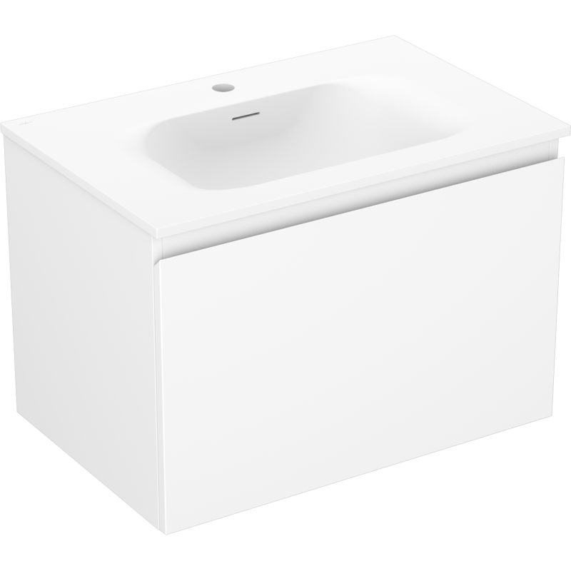 Mexen Orio Badezimmerschrank 70 cm mit Waschbecken Vela, 1 Schublade, weiß matt - 91A10-07047-1-BF01-W23M01