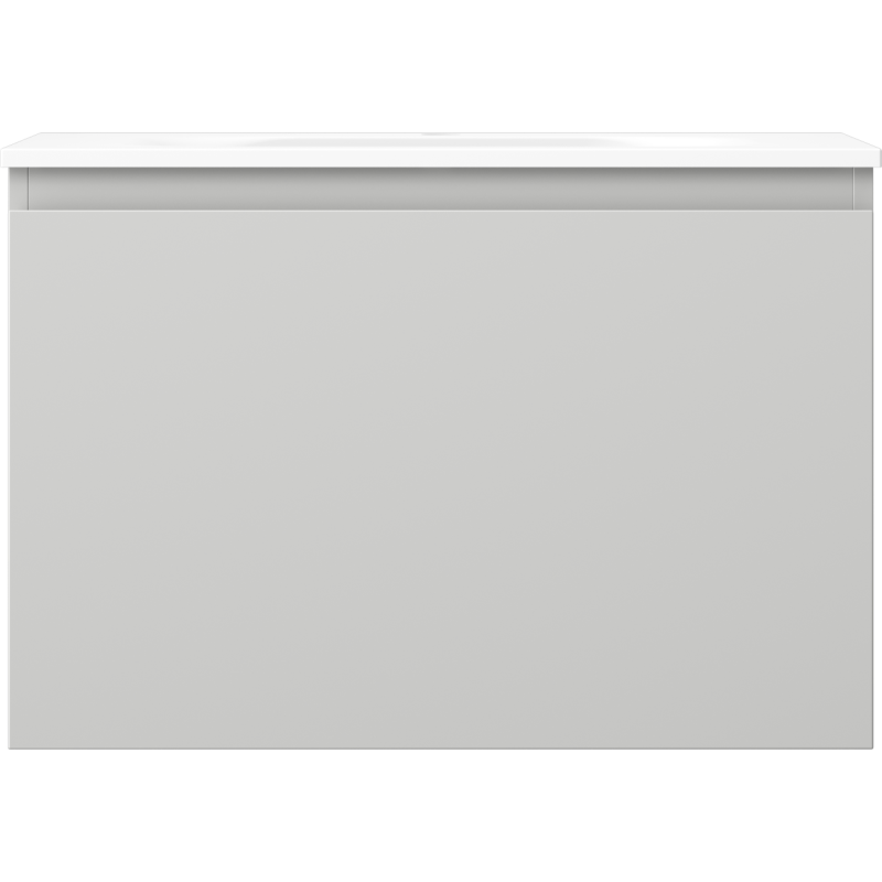 Mexen Orio Badezimmerschrank 70 cm mit Waschbecken Vela, 1 Schublade, grau matt/weiß matt - 91A10-07047-1-BF62-W23M01