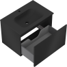 Mexen Orio Badschrank 70 cm mit Waschbecken Vela, 1 Schublade, schwarz matt - 91A10-07047-1-BF71-W23M71