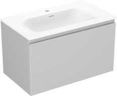 Mexen Orio Badschrank 80 cm mit Waschbecken Vela, 1 Schublade, grau matt/weiß matt - 91A10-08047-1-BF62-W23M01