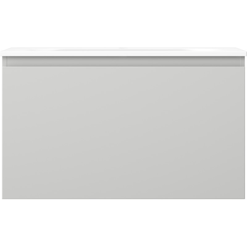 Mexen Orio Badschrank 80 cm mit Waschbecken Vela, 1 Schublade, grau matt/weiß matt - 91A10-08047-1-BF62-W23M01