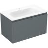 Mexen Orio Badezimmerschrank 80 cm mit Waschbecken Vela, 1 Schublade, Graphit matt/weiß matt - 91A10-08047-1-BF66-W23M01