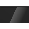 Mexen Orio Badezimmerschrank 80 cm mit Waschbecken Vela, 1 Schublade, schwarzer Glanz/schwarze Matt - 91A10-08047-1-BF70-W23M71