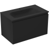 Mexen Orio Badezimmerschrank 80 cm mit Waschbecken Vela, 1 Schublade, schwarz matt - 91A10-08047-1-BF71-W23M71