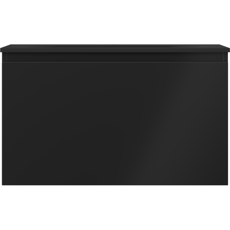 Mexen Orio Badezimmerschrank 80 cm mit Waschbecken Vela, 1 Schublade, schwarz matt - 91A10-08047-1-BF71-W23M71