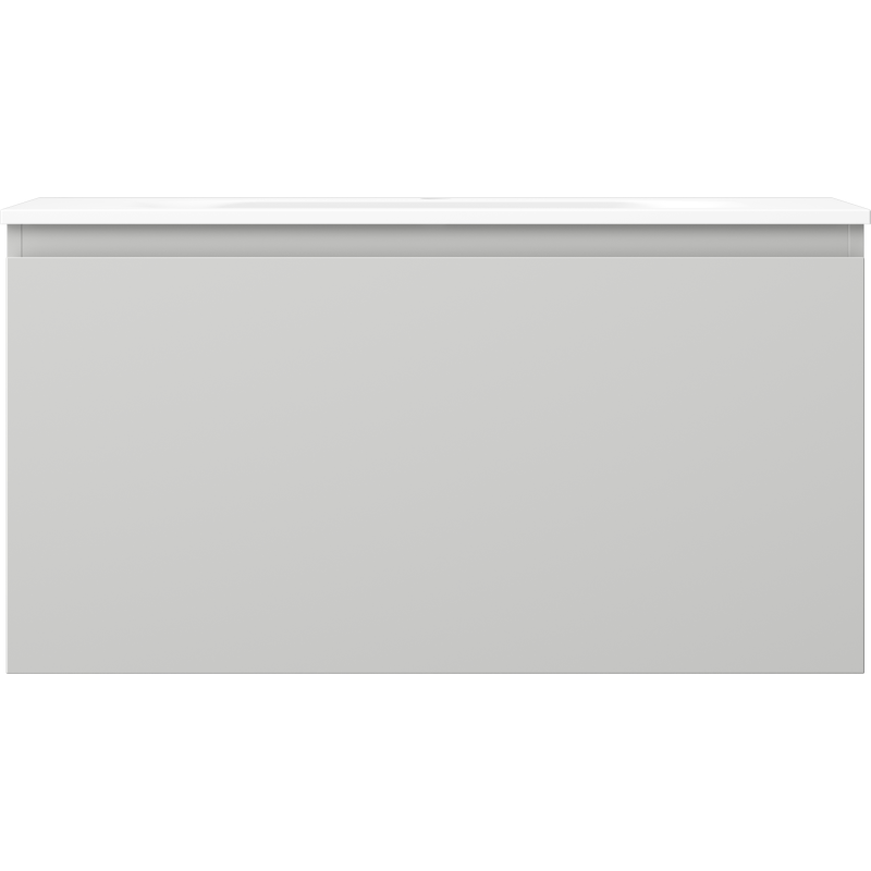 Mexen Orio Badezimmerschrank 90 cm mit Waschtisch Vela, 1 Schublade, grau matt/weiß matt - 91A10-09047-1-BF62-W23M01