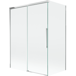 Mexen Rox, zweiteilige Duschwand 120 + 70 x 150 cm, transparent, Chrom - 8C9-120-070-01-00