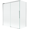 Mexen Rox Badewannenabtrennung 2-flügelig, verschiebbar 140 + 70 x 150 cm, transparent, Chrom - 8C9-140-070-01-00