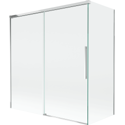 Mexen Rox Duschabtrennung Badewanne 2-flügelig verschiebbar 150 + 70 x 150 cm, transparent, Chrom - 8C9-150-070-01-00