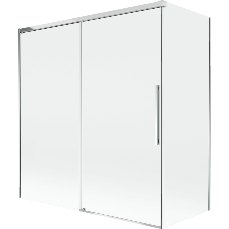 Mexen Rox Duschabtrennung Badewanne 2-flügelig verschiebbar 150 + 70 x 150 cm, transparent, Chrom - 8C9-150-070-01-00
