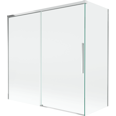 Mexen Rox Duschabtrennung 2-flügelig verschiebbar 160 + 70 x 150 cm, transparent, Chrom - 8C9-160-070-01-00