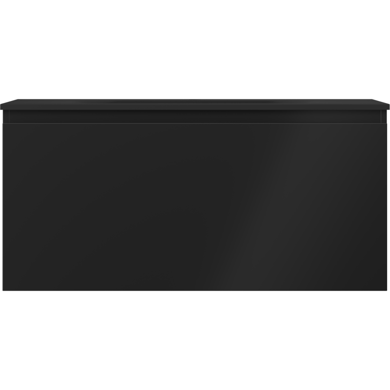Mexen Orio Badezimmerunterschrank 100 cm mit Waschbecken Vela, 1 Schublade, Schwarz Matt - 91A10-10047-1-BF71-W23M71