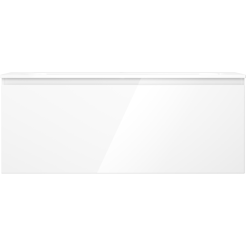 Mexen Orio 120 cm Badezimmerunterschrank mit Waschbecken Vela, 1 Schublade, weiß glänzend - 91A10-12047-1-BF00-W23M00