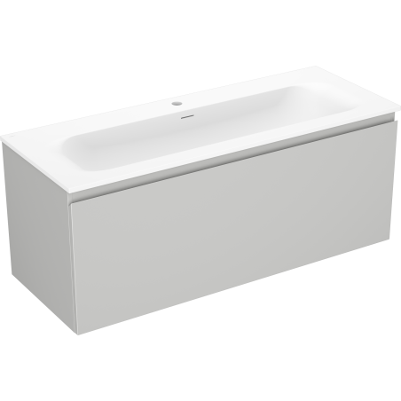 Mexen Orio Badezimmerunterschrank 120 cm mit Waschbecken Vela, 1 Schublade, grau matt/weiß matt - 91A10-12047-1-BF62-W23M01